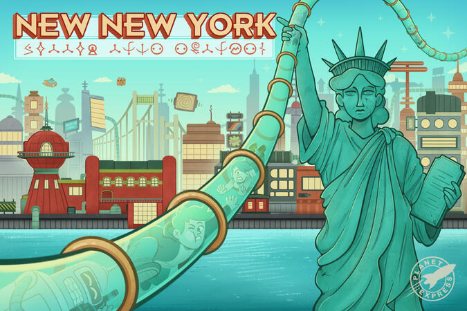 Postcard print - Futurama