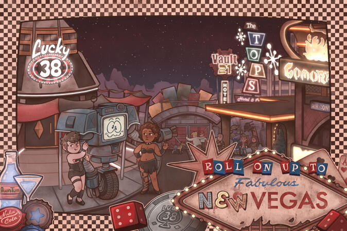 Postcard print - Fallout New Vegas